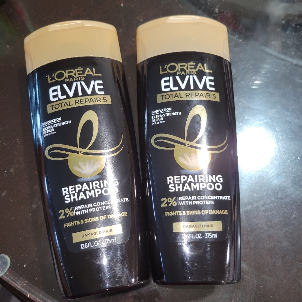 Two L'Oreal Paris Elvive Total Repair 5 Repairing Shampoo